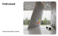 C Our Team Tomizable Configuration Artificial Rock Wall Family Fun Outdoor Climbing Wall Textured Surface Recreational Facility Professional-Grade for Climbers, Beginners, Indoor, Gymnasium, Recreation Center, Am Our Team Ement Park