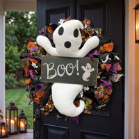 Halloween Wreath Stuffed Door Wreath with Festive Decoration for Window