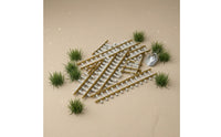 Molded Ballast Detail HO Scale Track Section ABS Plastic Model Railway Track Section 51 Cm Long HO Scale Rails Gray Roadbed for Diorama, DIY Scenery