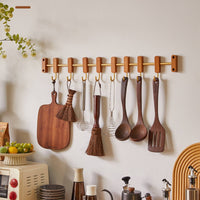Sliding Coat Hook Rack Modern Wall-Mounted Coat Hook Rack Heavy-Duty for Entryway, Bedroom, Kitchen