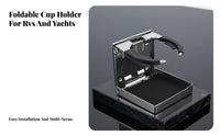 Foldable Beverage Holder Folding Beverage Holder Vehicle Hardware Space-Saving Long-Lasting Construction for RV Owners, Car