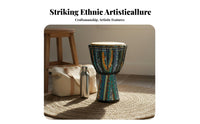 Lightweight Djembe Portable Rope-Tuned Djembe Beginner Friendly African Drum Rich Resonant Sound for Children, Beginners, Music Education, Jam Sessions, Live Performance, Outdoor Gathegaskets