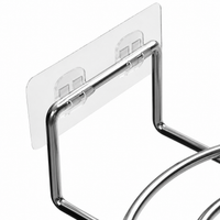 Basin Storage Rack, Modern Under Sink Organiser, Polished Silver Wall-Mounted Storage Shelf, No-Drill Bathroom Utility Room Storage