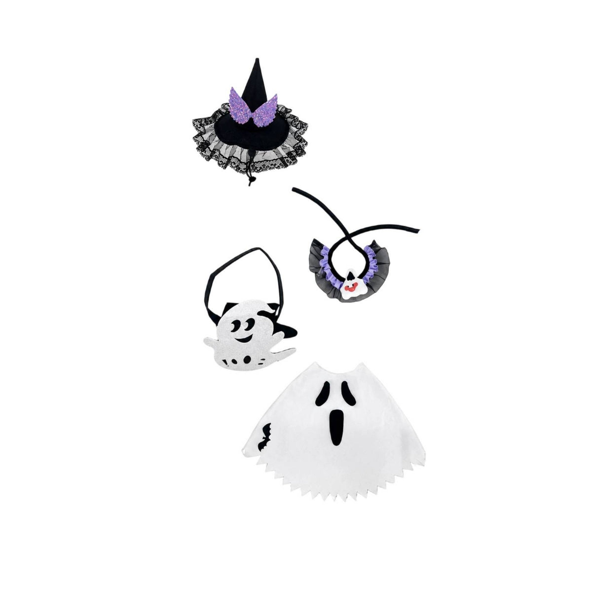 Spooky Goose Costume Decorative Goose Outfit with Hat Lace-Trimmed Outfits Whimsical for Yard Decoration