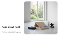 Foldable Design Folding Leg Stretching Board Non-Slip Base Solid Wood Stretch Board Heavy-Duty Construction Adjustable Calf Stretcher High Weight Capacity for Athletes, Beginners, Seniors, Physical Treatment, Home Gym, Office
