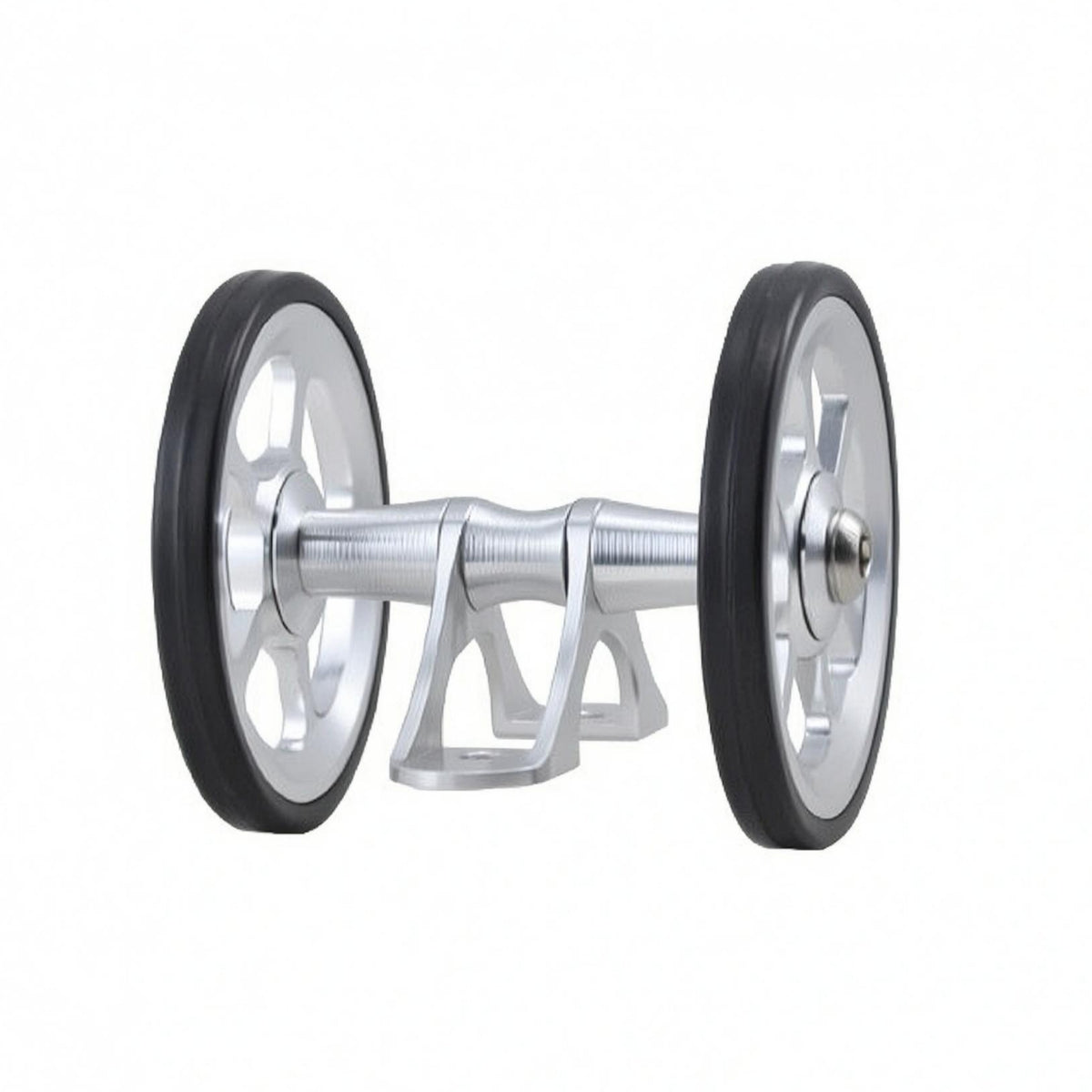 Aluminum Alloy Push Wheel Assembly Metal Axle Folding Bike Mudguard Push Wheel Compact