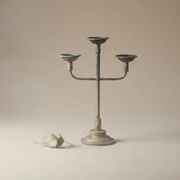 Iron Candelabra Antique Finish Rustic Candle Candelabra Stable Base Home Decor for Tabletop