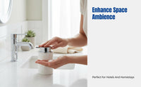 Ceramic Pump Dispenser for Hotel Bathroom, Refillable Soap Shampoo Bottle