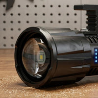 Battery Indicator Rechargeable Handheld Searchlight Side Button Zoom Searchlight Shoulder Strap Portable LED Beam Light Charging Cable