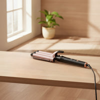 Two Voltage Curling Iron with Interchangeable Barrels Adjustable Temperature Interchangeable Curling Wand Set Professional Multifunctional Hair Styler Heat-Resistant for Women, Home, Travel, Salon