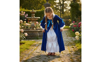 Velvet Dress with Long-Sleeved Historical Dress Flared-Cuff Settler Costume for School Performances