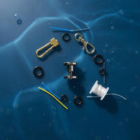 BCD Harness Screw Set Brass Diving Backplate Screw Includes Rubber O Loop for Scuba Divers