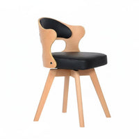 Upholstered rotate Chair with Curved spine Nordic design Vanity Stool for Students