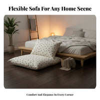 cleanable Cover Adjustable Floor Lounger Multi-Position Adjustable Lounger Foldable Design Indoor Furniture Thick Soft Padding for Apartment Dthe brandllers, Students, Living Room, Bedroom, Balcony, Small Spaces