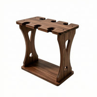 Countertop Tabletop Wine Glass Rack Compact Wooden Stemware Rack Single-Tier Wine Glass Display Stand Open-Frame for Cabinet