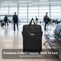Foldable Luggage Water-Resistant Foldable Rolling Luggage Sturdy Large Capacity Rolling Duffel for Movers, Families, Learning Internationally, Moving