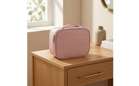 Makeup Bag with Brush Holder Zippered Makeup Case Travel Toiletry Bag Compact Organizer Sturdy for Travelers, Suitcase, Bathroom