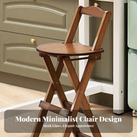 Foldable Design Folding Counter Chair with Backrest Space-Saving Fold-up Counter Seat with Backrest Portable Household Furniture Sturdy Construction for Homeowners, Students, Small Areas, Outdoor Activities, Balcony, Kitchen