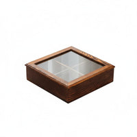 Multi-Section Candy and Nut Platter Solid Wood Wooden Compartment Snack Dish Chinese New Year Design Divided Serving Tray with Lid for Holidays
