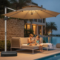 Cantilever Patio Umbrella 360-Degree Rotating Offset Patio Umbrella Windproof for Poolside, Backyard, Garden