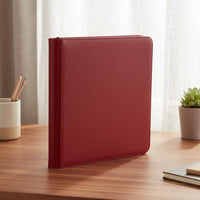 PU Leather Card Case Water-Resistant Zippered Card Binder Large Capacity Collection Book Dustproof 12-Pocket Zip Binder