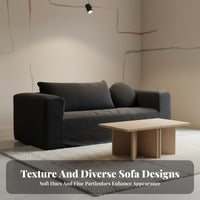 Minimalist Block Sofa Nordic design Living Room Seating Wabi-Sabi Aesthetic Couch for Apartment Dwellers, Interior Designers, Lounge Area, Bedroom