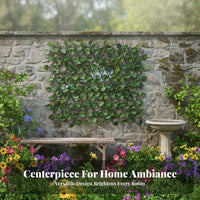 Expandable Lattice Fence Realistic Look Retractable Garden Trellis Easy Installation Retractable Faux Ivy Fence for Balcony, Patio