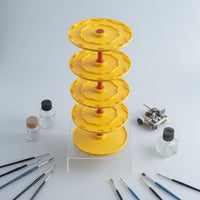 Plastic and Metal Carousel Paint Holder Adjustable Rotating Paint Rack Circular Tray Modeling Supplies for Model Making