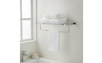 Towel Rack with Shelf Wall-Mounted Towel Rack Rust Resistant for Washroom