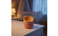 3 Pieces Silicone Nesting Bowl Set Food-Grade Nesting Bowls with Handles Mixing Bowl with Handles Stackable BPAwithout