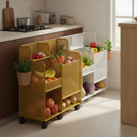 Multi-layer Rolling Kitchen Storage Rack for Vegetables and Fruits