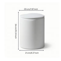 Trash Can with Press-Top Lid Compact Trash Can with Lid Small for Bathroom
