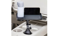 Car Cup Holder Tray Table Adjustable Vehicle Tray with Phone Slot Universal for Drivers, Commuters