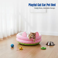 Hooded Pet Bed Throughout the Year Use Hooded Burrow Bed Semi-Enclosed Design Pet Bed for Small Dogs, Young Felines, Indoors, Living Room