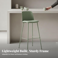 Modern Design Molded Seat Bar Stool Minimalist design High Chair Nordic Aesthetic Household Furniture With Backrest for Adults, Homeowners, Business Owners, Kitchen Island, Restaurant, Dining Room, Office