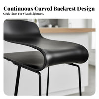 Modern Design Suspended Seat Stool Minimalist Look Bar Chair Long-Lasting Frame Seating Furniture Integrated Footrest for Homeowners, Adults, Cafe Owners, Counter, Kitchen Island, Reception Area, Dining Room