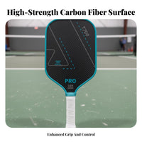 Pickleball Paddle Single-Piece Construction Premium Carbon Fiber Pickleball Paddle High Rotation Non-Slip Grip for Professionals