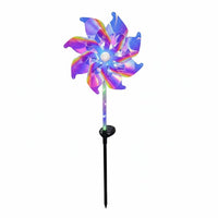 Solar Powered Garden Stake with Pinwheel Outdoor Solar Pinwheel Lights Weather-Resistant Garden Stake for Pathway