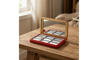 Makeup Organizer with Mirror Matte Makeup Case with Mirror Cosmetic Storage Box Travel-Friendly Cosmetic Box Portable