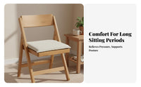 Pressure Relief Square Seat Cushion Extra Thick Memory Foam Chair Pad Posture Support for Light Ice Workers, Elderly, Living Room, Kitchen