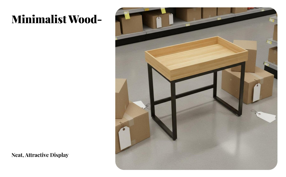 Multi-Functional Shop Marketing Table Multifunctional Island Display Stand Portable Craft Display Rack Sturdy Construction for Retailers, Vendors, Exhibitors, Supermarkets, Shopping Malls, Street Markets, Exhibitions