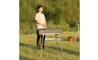 Charcoal Skewer Grill Elevated Grill with Stand Outdoor Portable for Campers, Camping