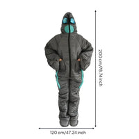 Alien Sleeping Bag Hooded Person-Shaped Sleeping Bag Lightweight Wearable Bedding for Camping