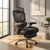 Ergonomic Mesh Office Chair Wide Seat High Rear Mesh Chair Swivel Base for Heavier Users