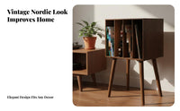 Vinyl Album Storage Rack Vintage Design Vinyl Album Storage Cabinet for Study