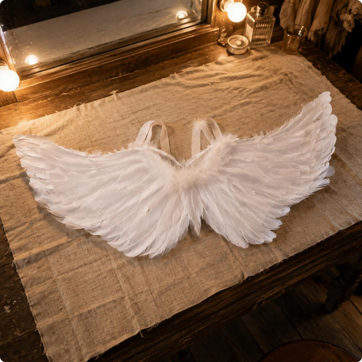 White Angel Wings Genuine Feathers Feather Angel Wings Lightweight for Children