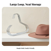 Loop Hat Hanger Sturdy Metal Construction Hanging Hat Organizer for Wardrobe