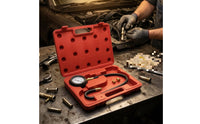 Oil Pressure Test Gauge Kit Brass Fittings Engine Oil Pressure Tester Flexible Hose for Automotive Repair