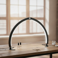 U-Shaped Foldable Beauty Lamp with Crescent Base Curved Crescent Nail Lamp 40W Crescent Light Adjustable for Shops