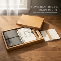 A6 Vintage Loose-Leaf Journal with Kraft Paper and Tie Closure